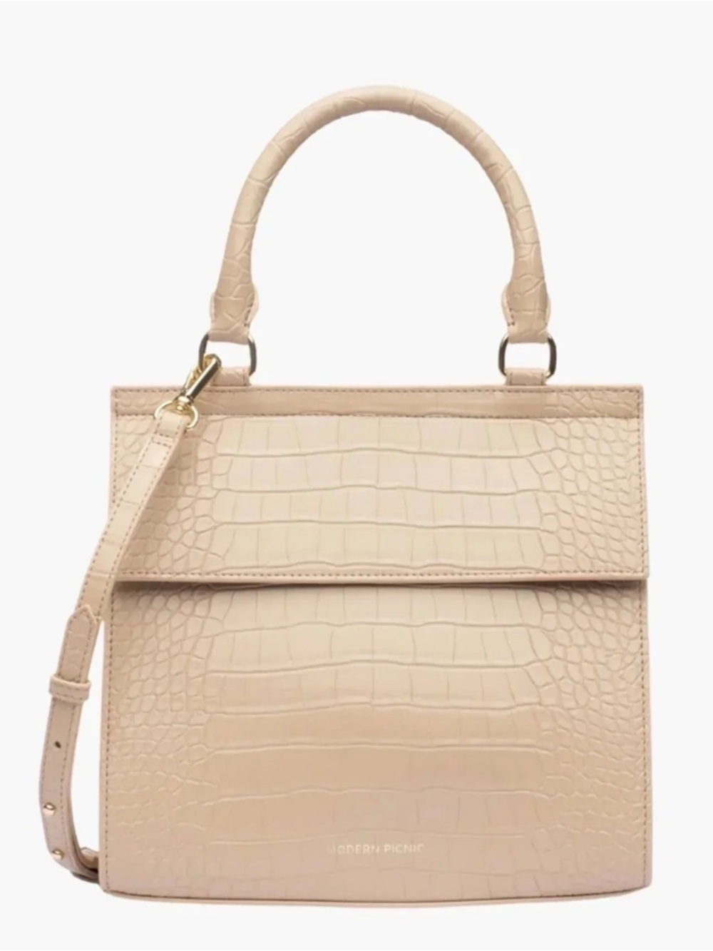 Modern Picnic Croc Lunch Tote in Taupe